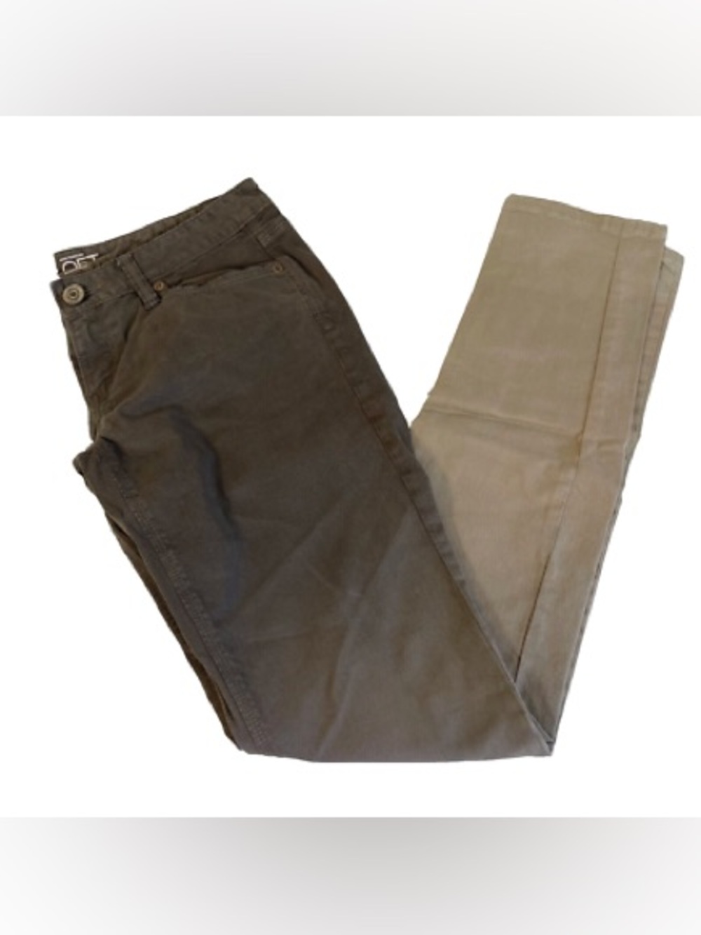 LOFT Two-Tone Straight Leg Pants